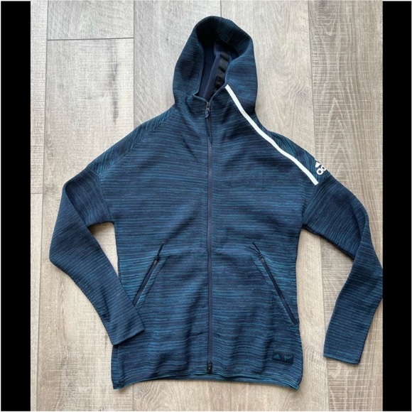 Adidas Z.N.E. Hoodie Parley in Blue Size XS - Picture 4 of 12